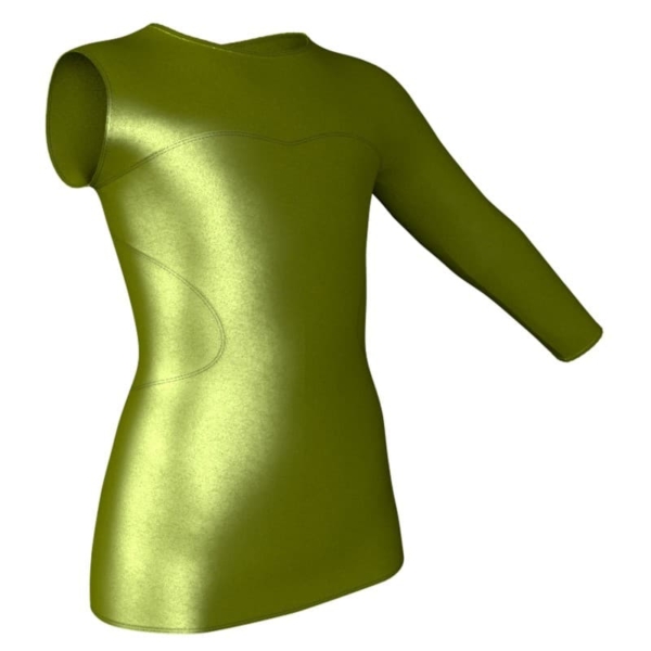 t shirt top in lurex monospalla con inserto mxc110sst2