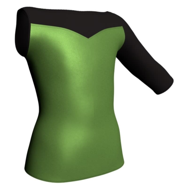 t shirt top in lurex monospalla con inserto mxl105sst2