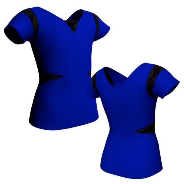 t shirt top manica corta con inserto in belen pro mlb115