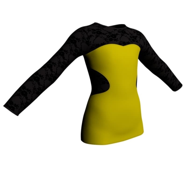 t shirt top maniche lunghe con inserto in belen pro mlb110