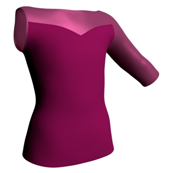 t shirt top monospalla con inserto in lurex mlx105sst