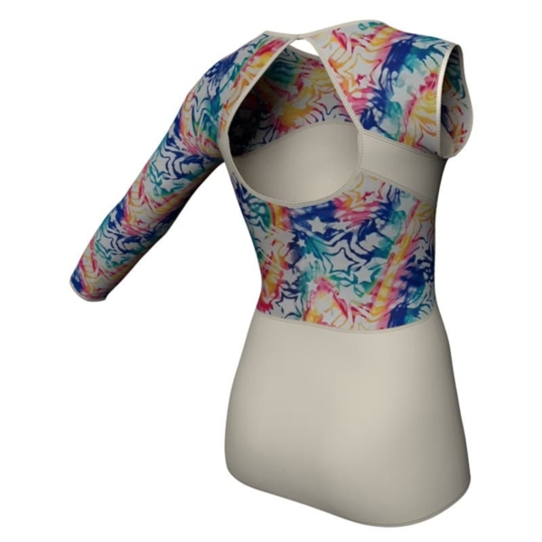 t shirt top monospalla con inserto in lycra fantasy mfa110sst1