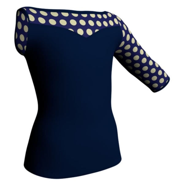 t shirt top monospalla con inserto in lycra stampata mda105sst2