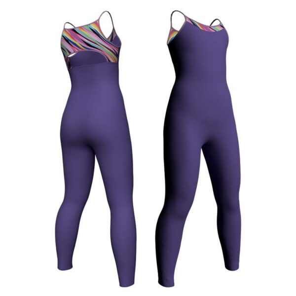 tuta danza bretelle con inserto in lycra fantasy tfa129