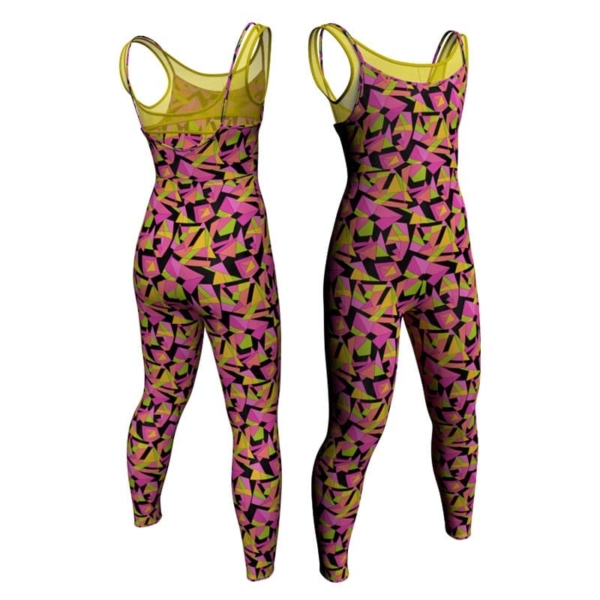 tuta danza in lycra fantasy bretelle con inserto trasparente trasparente tfr2181