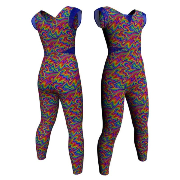 tuta danza in lycra fantasy maniche aletta con inserto trasparente trasparente tfr115ss