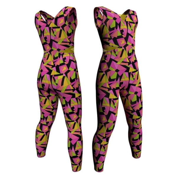 tuta danza in lycra fantasy senza maniche con inserto trasparente trasparente tfr115sst1