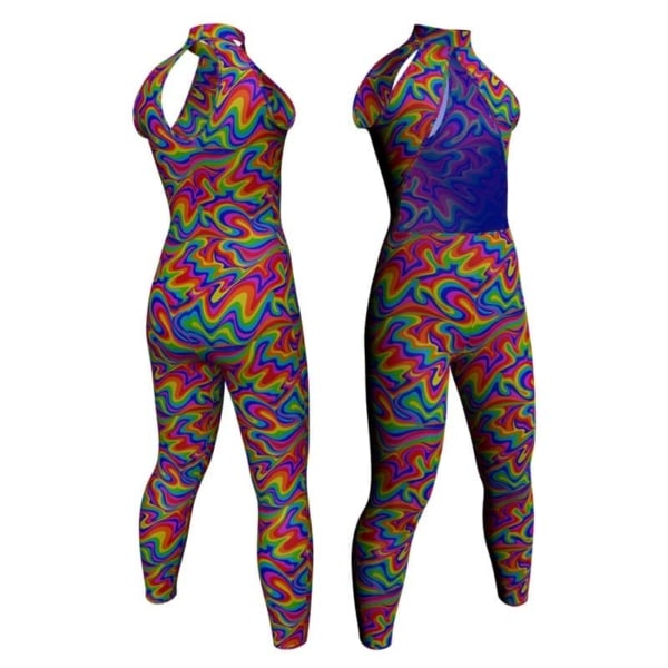 tuta danza in lycra fantasy senza maniche con inserto trasparente trasparente tfr119ss