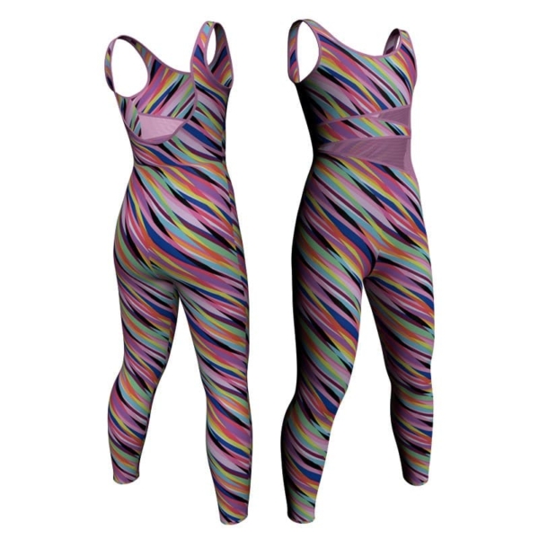 tuta danza in lycra fantasy senza maniche con inserto trasparente trasparente tfr1201