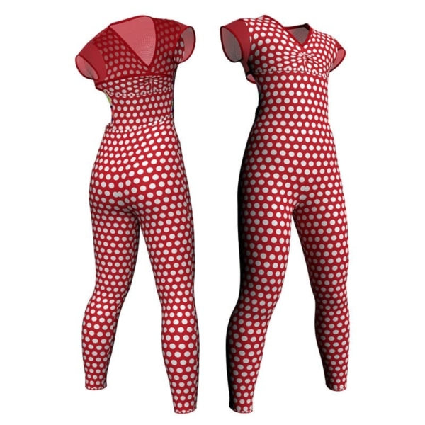 tuta danza in lycra stampata maniche aletta con inserto trasparente tsb1221