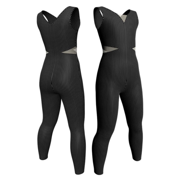 tuta danza in lycra stampata senza maniche con inserto trasparente tsb115sst