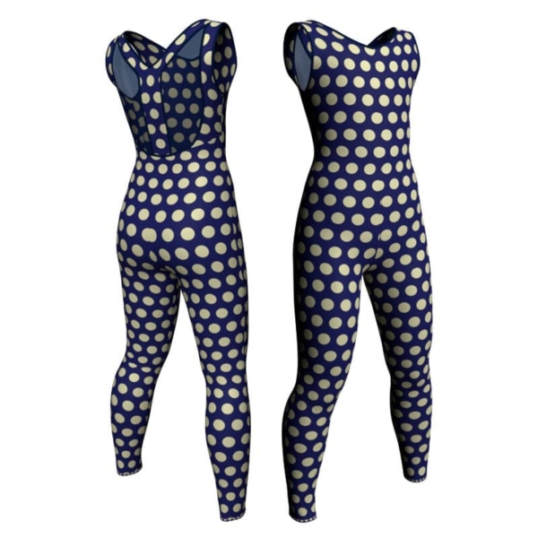 tuta danza in lycra stampata senza maniche con inserto trasparente tsb206