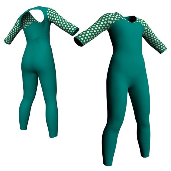 tuta danza maniche 3 4 con inserto in lycra stampata tda126sst1