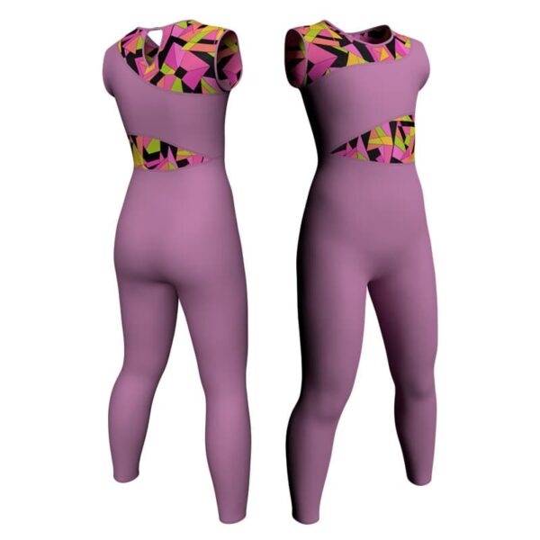 tuta danza senza maniche con inserto in lycra fantasy tfa108sst1