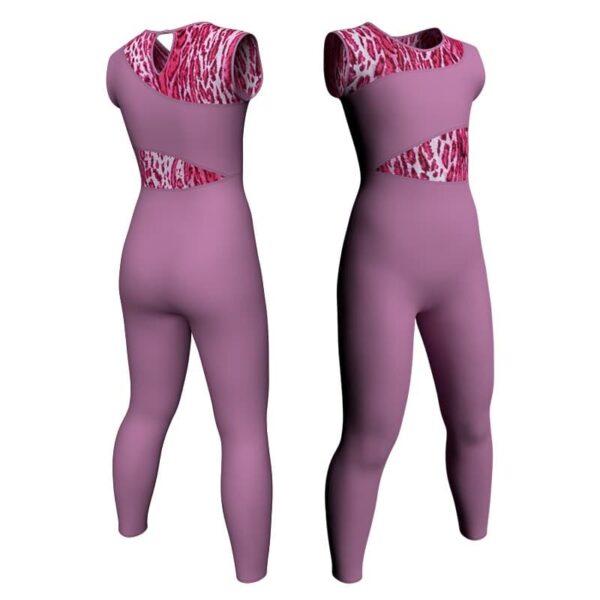 tuta danza senza maniche con inserto in lycra stampata tda108sst1