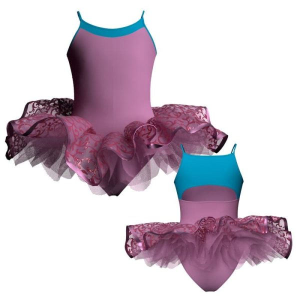 tutu ballerina bretelle con inserto e copritulle tun129