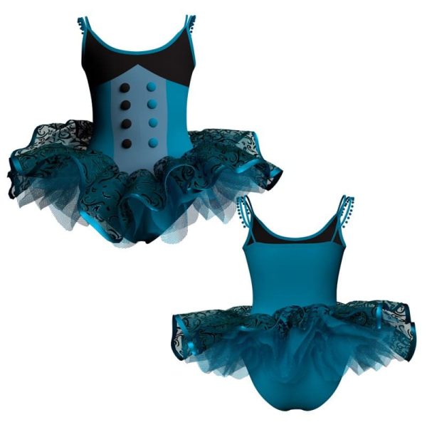 tutu ballerina bretelle con inserto e copritulle tun2502t