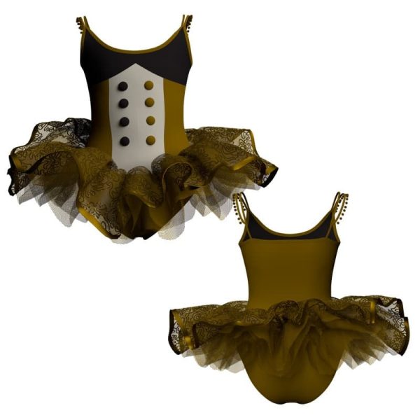 tutu ballerina bretelle con inserto e copritulle tun2502t11