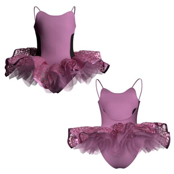 tutu ballerina bretelle con inserto e copritulle tun262911