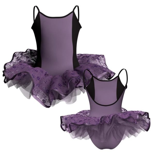 tutu ballerina bretelle con inserto e copritulle tun418t