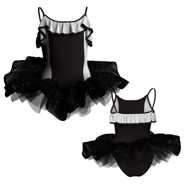 tutu ballerina bretelle con inserto e copritulle tun7y