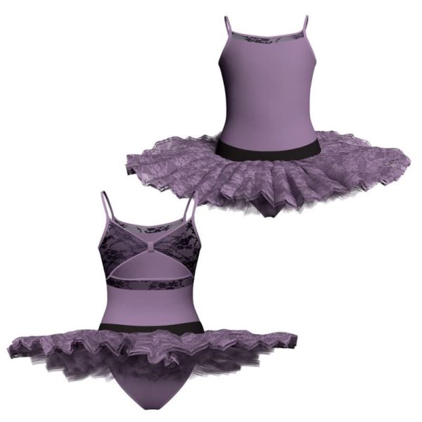 tutu ballerina bretelle con inserto in rete o pizzo tub131