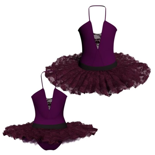 tutu ballerina bretelle con inserto in rete o pizzo tub2024