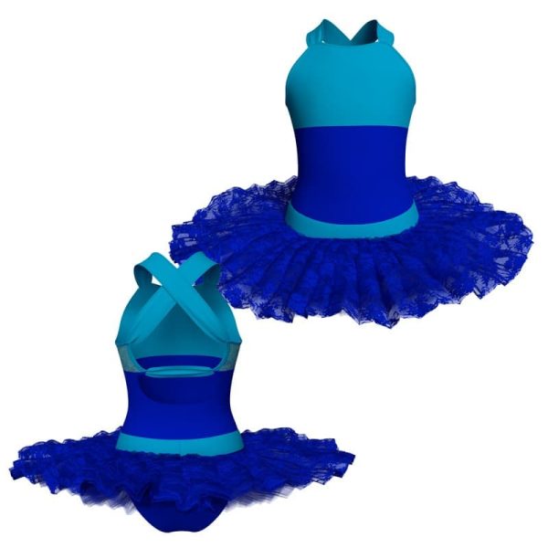 tutu ballerina bretelle con inserto in rete o pizzo tub232