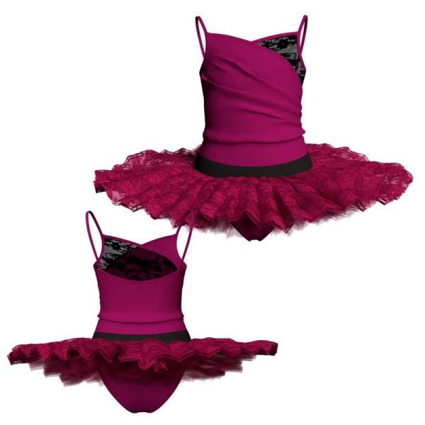 tutu ballerina bretelle con inserto in rete o pizzo tub2510