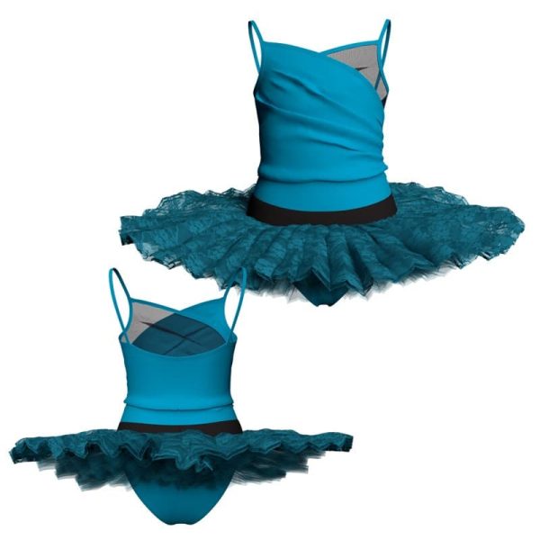 tutu ballerina bretelle con inserto in rete o pizzo tub251056