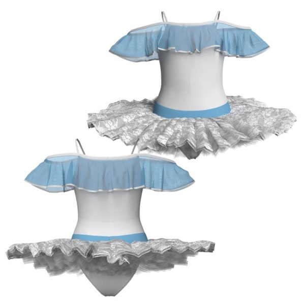 tutu ballerina bretelle con inserto in rete o pizzo tub251545