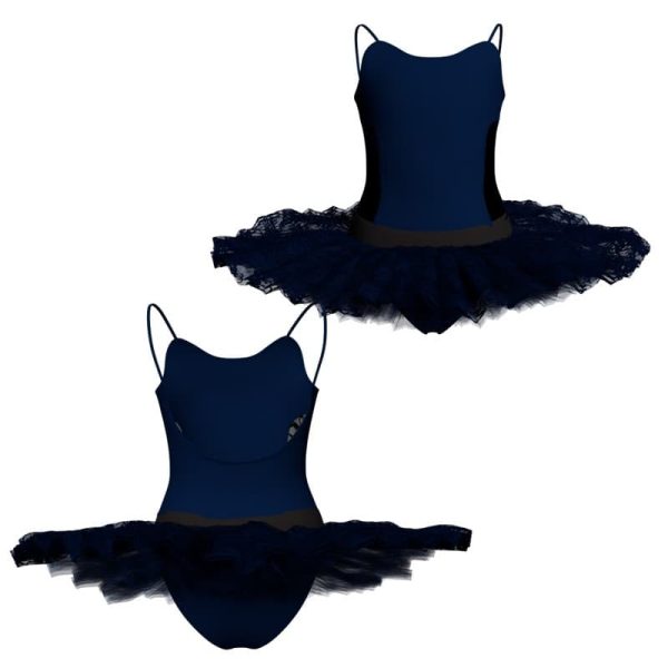 tutu ballerina bretelle con inserto in rete o pizzo tub262945