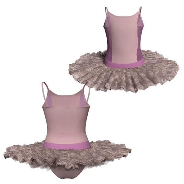 tutu ballerina bretelle con inserto in rete o pizzo tub400t