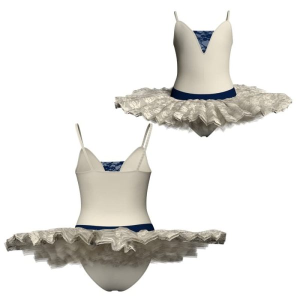 tutu ballerina bretelle con inserto in rete o pizzo tub40v