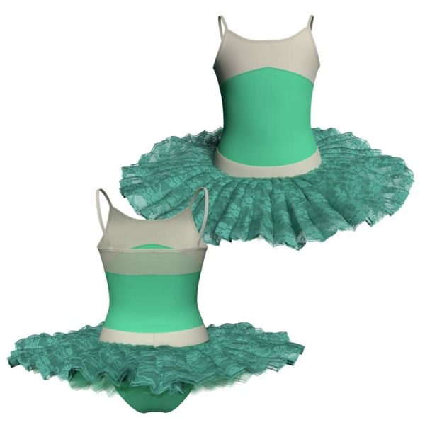 tutu ballerina bretelle con inserto in rete o pizzo tubb3005