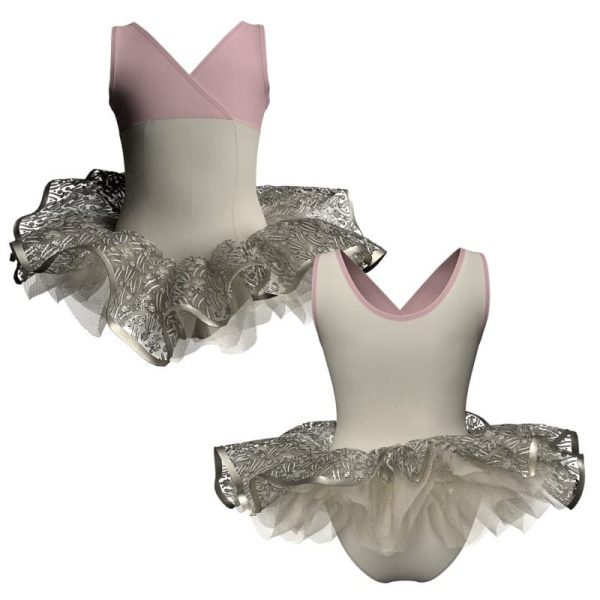 tutu ballerina canotta con inserto e copritulle tun500t