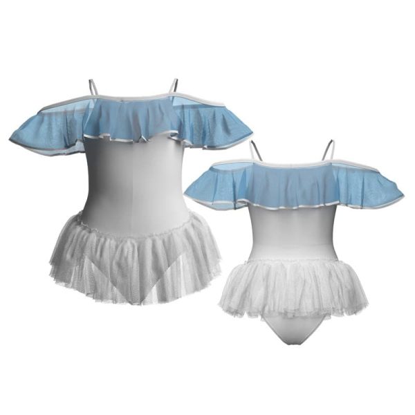 tutu ballerina in belen pro bretelle con inserto in rete o pizzo yuy25151