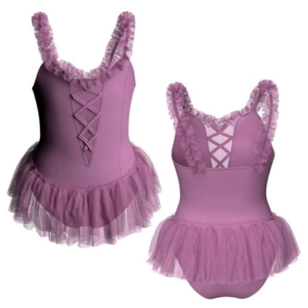 tutu ballerina in belen pro bretelle con inserto in rete o pizzo yuy25291