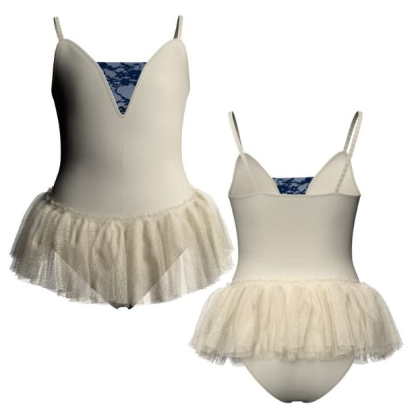 tutu ballerina in belen pro bretelle con inserto in rete o pizzo yuy40v1