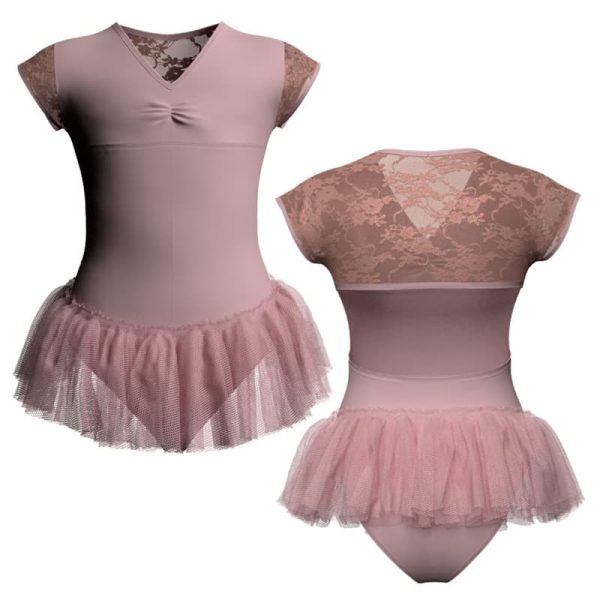 tutu ballerina in belen pro maniche aletta con inserto in rete o pizzo yuy122