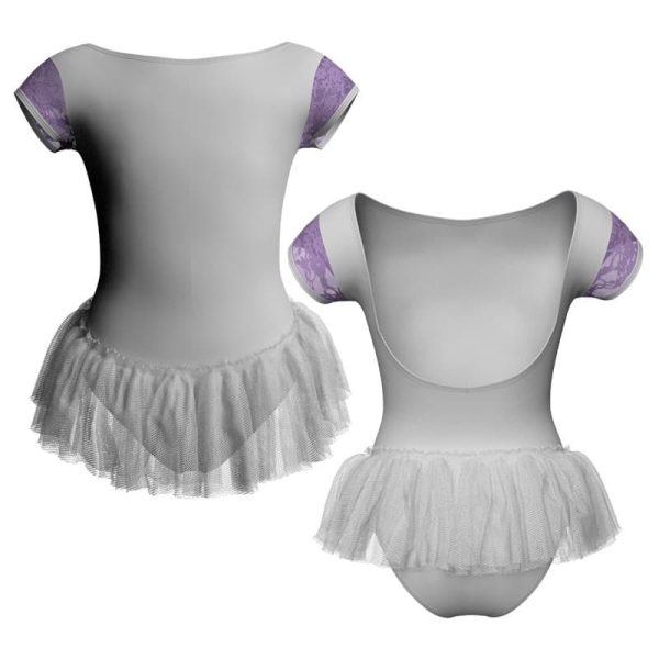 tutu ballerina in belen pro maniche aletta con inserto in rete o pizzo yuy3005t