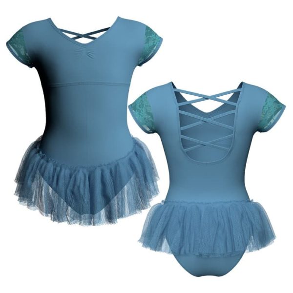 tutu ballerina in belen pro maniche aletta con inserto in rete o pizzo yuy3008t