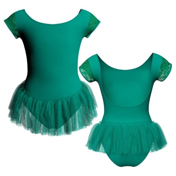 tutu ballerina in belen pro maniche aletta con inserto in rete o pizzo yuy414t