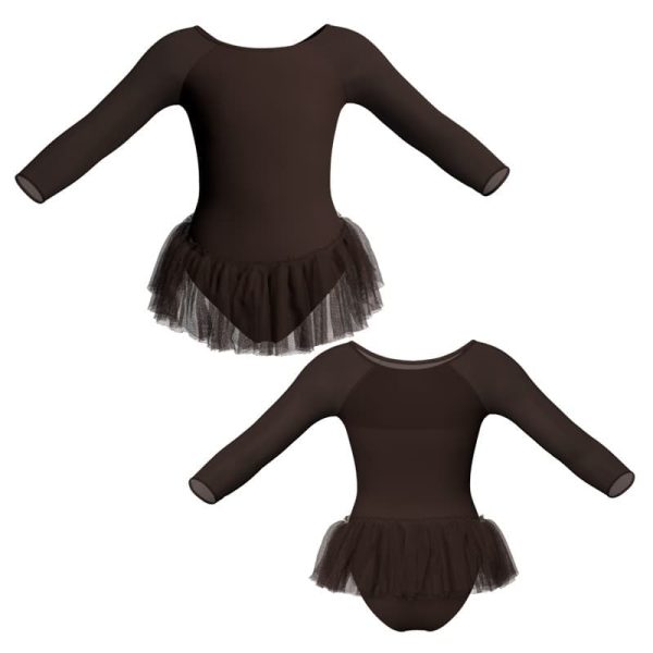 tutu ballerina in belen pro maniche lunghe con inserto in rete o pizzo yuy2051