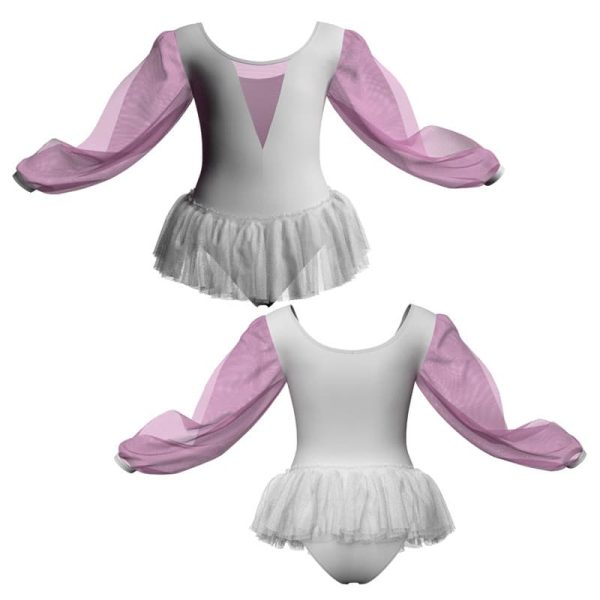 tutu ballerina in belen pro maniche lunghe con inserto in rete o pizzo yuy2633