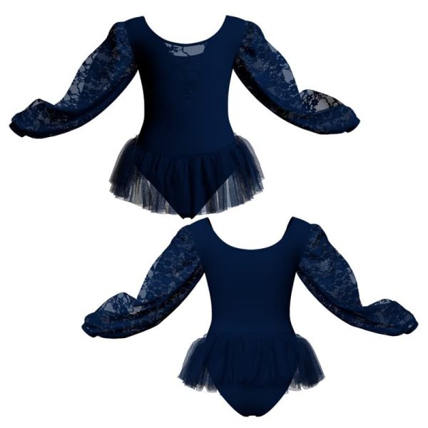 tutu ballerina in belen pro maniche lunghe con inserto in rete o pizzo yuy26331