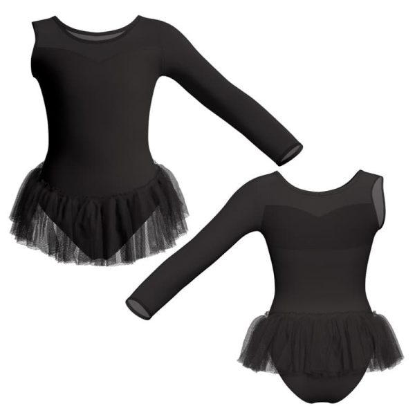 tutu ballerina in belen pro monospalla con inserto in rete o pizzo yuy1019sst1