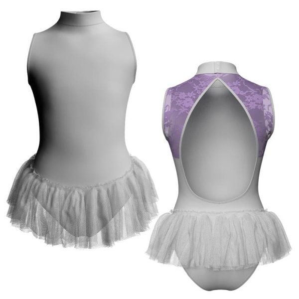 tutu ballerina in belen pro senza maniche con inserto in rete o pizzo yuy510t