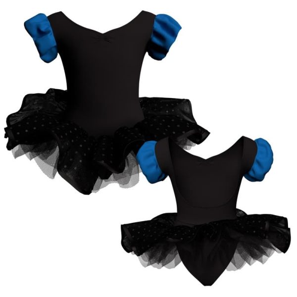 tutu ballerina maniche a palloncino con inserto e copritulle tun2810