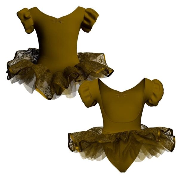 tutu ballerina maniche a palloncino con inserto e copritulle tun2810111